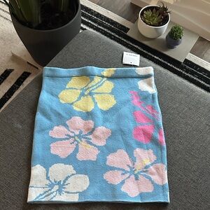 Forever 21 Blue Floral Mini Skirt